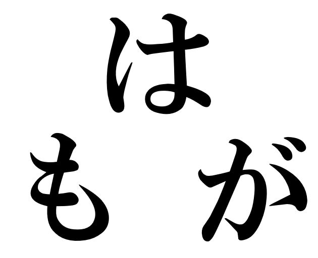 Japanese Particles: は, も, が