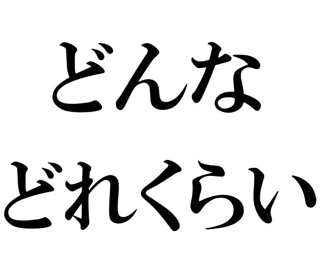 Wh-question どんな どれくらい